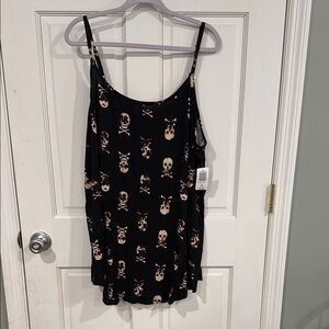 Torrid Skull Print Black Tank Top